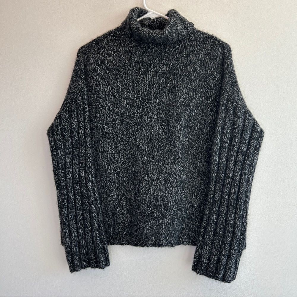Premise Charcoal Turtleneck Cashmere Wool Blend Sweater Size Small